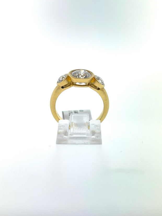 3 Stone Old European Diamond Ring