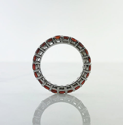 Garnet Eternity Band