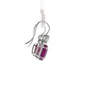 Ruby and Diamond Dangle Earrings