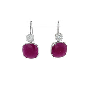 Ruby and Diamond Dangle Earrings