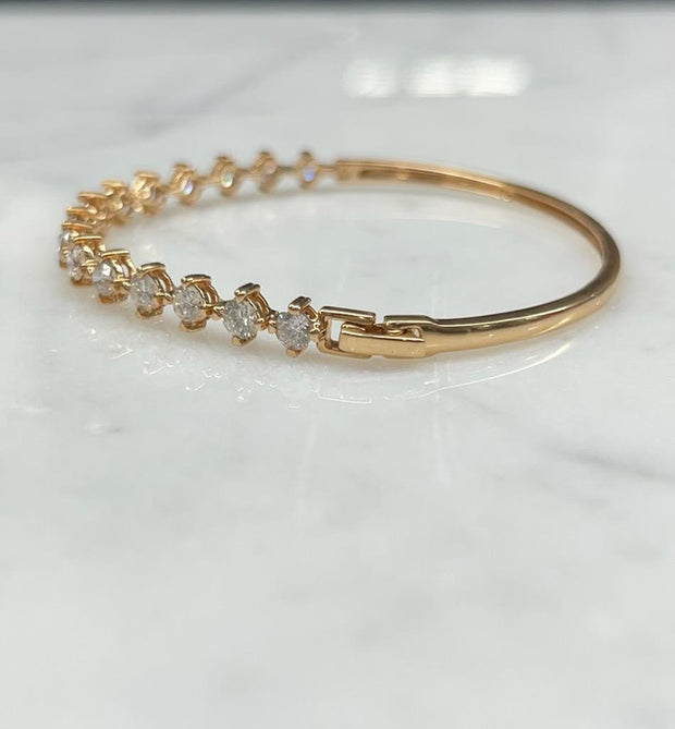 Rose Gold Diamond Half Eternity Bracelet