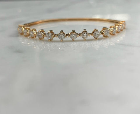 Rose Gold Diamond Half Eternity Bracelet