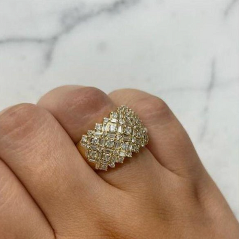 Diamond Cluster Ring