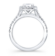 Oval Diamond Halo Engagement Ring