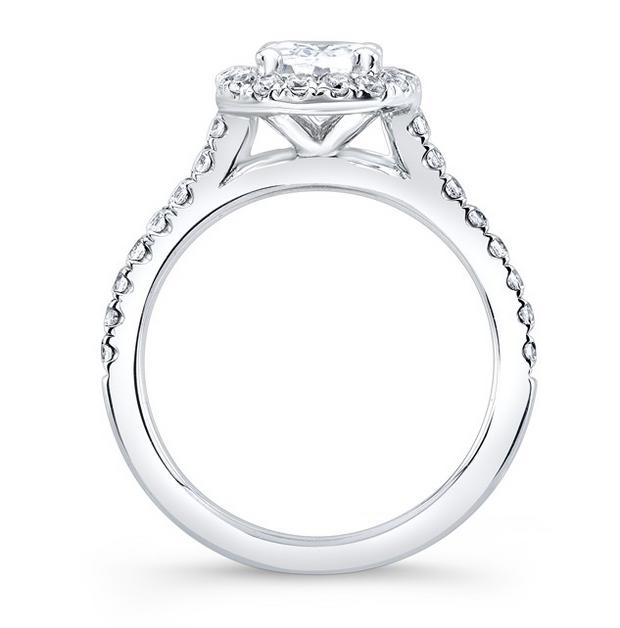 Oval Diamond Halo Engagement Ring