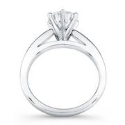 Tapered Cathedral Solitaire Engagement Ring