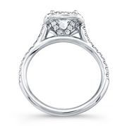 Cushion Diamond Halo Engagement Ring