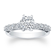 Shared-Prong Diamond Engagement Ring