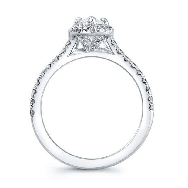 Marquise Diamond Halo Engagement Ring