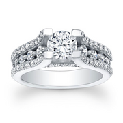 Prong Set Split Shank Diamond Engagement Ring