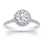 Round Diamond Halo Engagement Ring