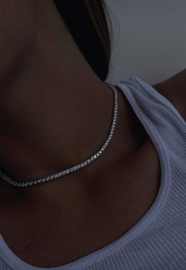 LAB CREATED DIAMOND TENNIS NECKLACE