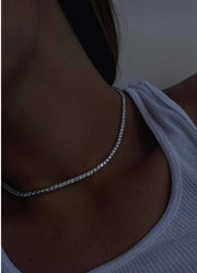 6.51ctw Straight Line Diamond Tennis Necklace
