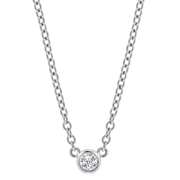 Bezel Set Diamond Pendant