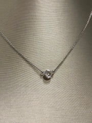 Bezel Set Diamond Necklace