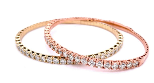 Flexible Diamond Bangle Bracelets