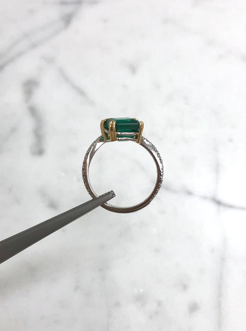 Emerald Cut Bypass Ring