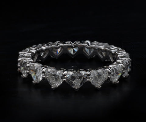 Heart Shape Diamond Eternity Band